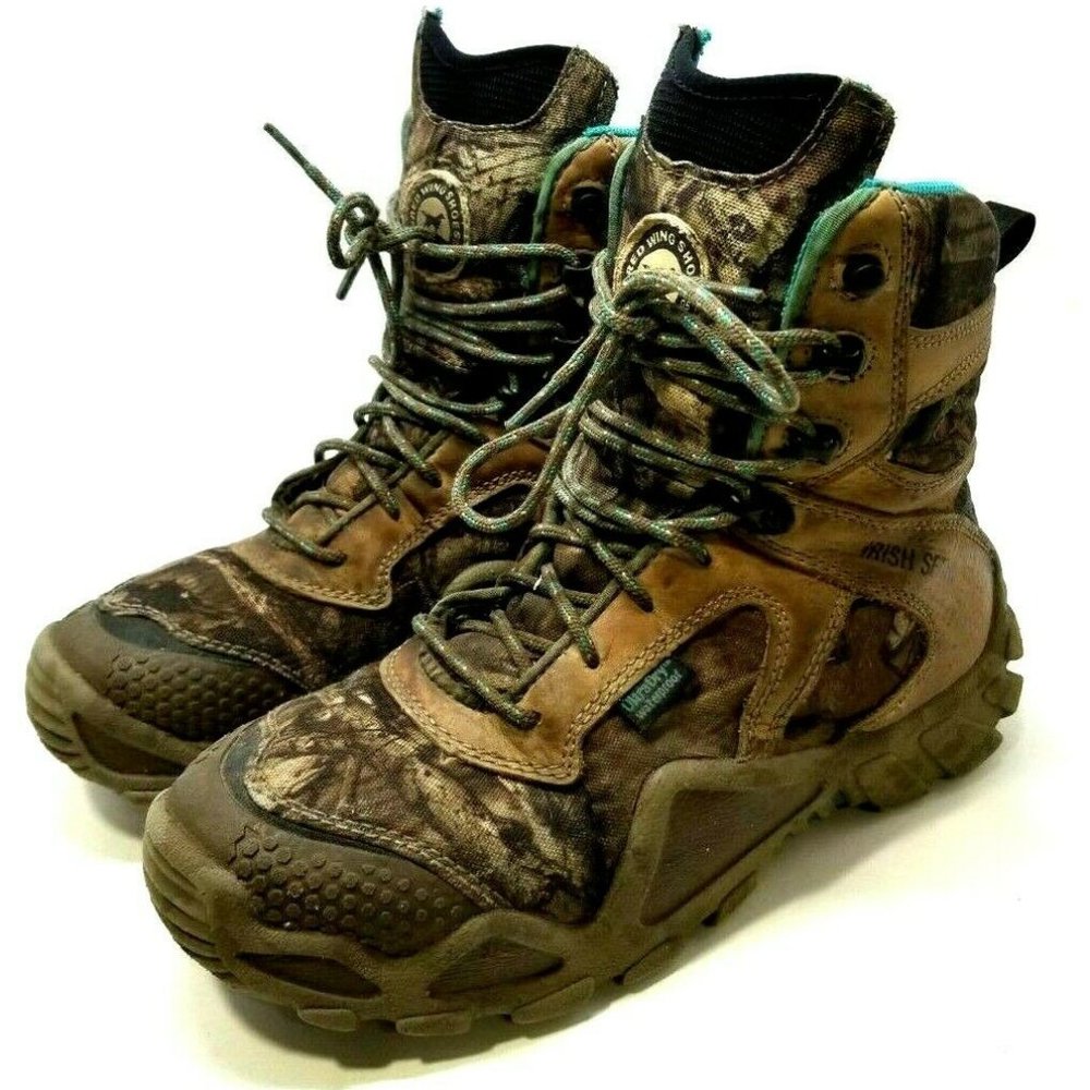 Red Wing Shoes Irish Setter Hunt Camo Scent Ban Women’s Size 8.5 (G26)